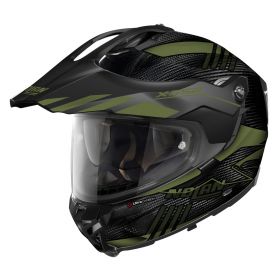 Dual Road Helmet NOLAN X-552 U Carbon Wingsuit N-COM 027 Matte Black Green