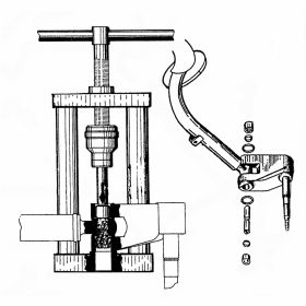 Tool for mounting and dismounting fork and swingarm bearing