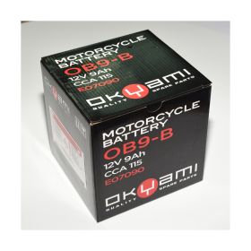 OKYAMI YB9-B MOTORCYCLE BATTERY