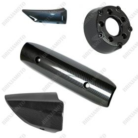 EXHAUST GUARD MANIFOLD SIDE TAIL AND TOP GUARD CARBON T-MAX 2008