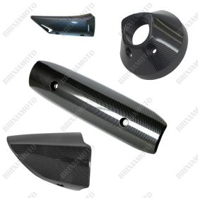 KIT 4 PROTEZIONI MARMITTA SCARICO YAMAHA T-MAX TMAX 2008 2009 2010 2011 CARBON R