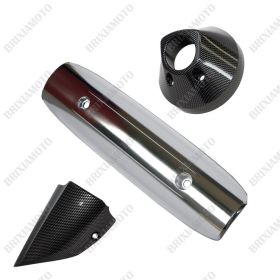 KIT MARMITTA TMAX T-MAX '08/'11 COLLETTORE SCARICO FONDELLO RACING CARBON CROMO
