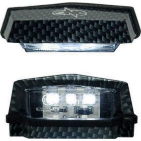 LUCE TARGA BIANCA LED MOTO CARBON OMOL