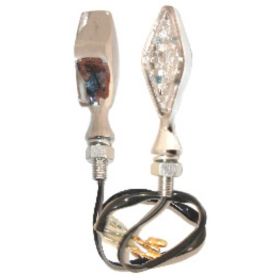 PAAR VON INDIKATOREN OMNIA CHROM LED GENEHMIGT MOTO NAKED BIKE METALL