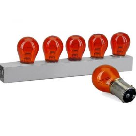 LAMP STOP ORANGE 12V-21/5W 10 PIECES BAY15D BULB MOTORCYCLE SCOOTER RED BULBS