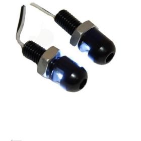 2 BULLONI NERO APOLLO TARGA LED BIANCA