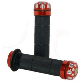 COPPIA MANOPOLE MOTO NERE / ARANCIO SWEET