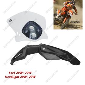 HEADLIGHT DUKE WHITE AND MUDGUARD KTM EXC SX SX-F LC4 690 125 250 300 350 450