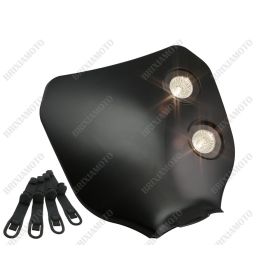 MASK LIGHT TABLE NUMBER PLATE WINDSHIELD ENDURO CROSS MOTARD MOTO BLACK 12V