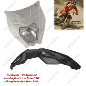 HEADLIGHT FELIX APPROVED WHITE AND MUDGUARD KTM EXC SX SX-F LC4 690 125 250 450