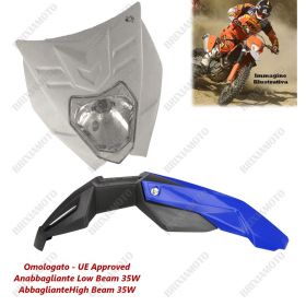 HEADLIGHT FELIX APPROVED WHITE AND MUDGUARD BLUE KTM EXC SX SX-F 125 250 450