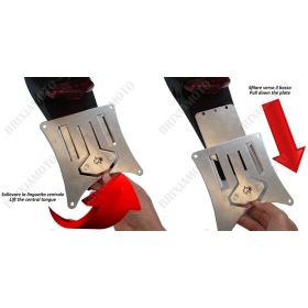 ALUMINIUM LIZENZ PLATTE HOLDER SCHNELL RELEASE BETA RR ENDURO 50 250 300 350 450
