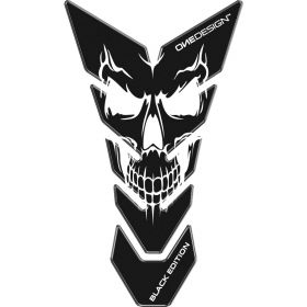 ONEDESIGN CGBE7P MOTORCYCLE TANK STICKERS BLACK