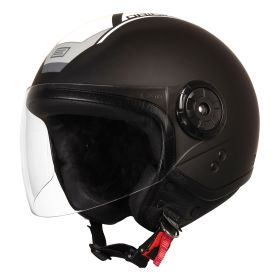 DEMI JET HELMET ORIGINE NEON SCOOP WHITE / BLACK