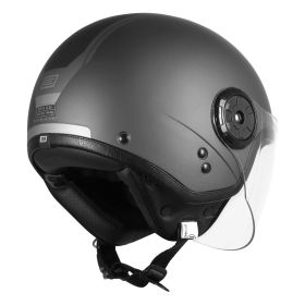 DEMI JET HELMET ORIGINE NEON SCOOP BLACK / TITANIUM