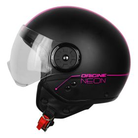 DEMI JET HELMET ORIGINE NEON STREET FUXIA / BLACK