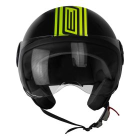DEMI JET HELMET ORIGINE NEON STREET YELLOW / BLACK