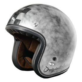 CASQUE JET ORIGINE PRIMO SCACCO ARGENT