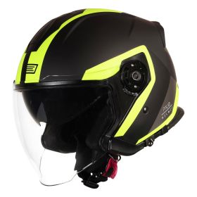CASQUE JET ORIGINE PALIO 2.0 TECHY NOIR / JAUNE FLUO