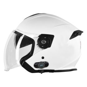 CASQUE JET ORIGINE PALIO BT 2.0 BLUETOOTH SOLID BLANC