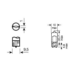 SCATOLA 10 PEZZI LAMPADINE OSRAM TV.12V 5W