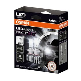 Osram LEDriving HL Bright H7/H18 12V 19W PX26d/PY26d-1 Headlight Bulbs 2pcs