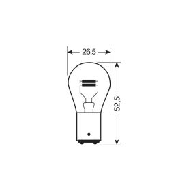 12V ORIGINAL LINE - P21/4W - 21/4W - BAZ15D - 1 PCS- BULK OSRAM