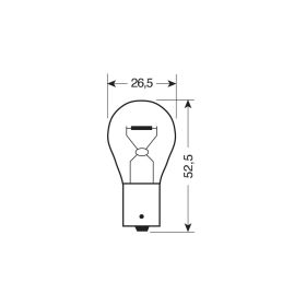 Osram Diadem Motorradlampe PR21W 12V BAW15s Rot für Blinker