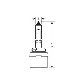 12V ORIGINAL LINE - H27/1 - 27W - PG13 - 1 PCS- BOX OSRAM