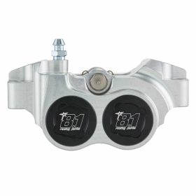 OTTOPUNTOUNO radial brake caliper 4 pistons CNC aluminum silver/black 84 mm