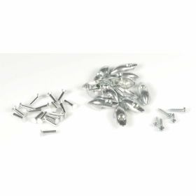 Set listelli pedana alluminio/gomma argento/nero con kit rivetti e pezzi terminali