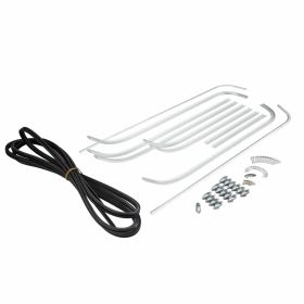 Set listelli pedana PASCOLI in alluminio e gomma argento/nero con accessori inclusi