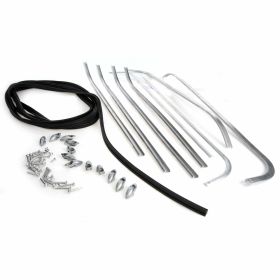Listelli pedana PASCOLI in Alluminio e Gomma Argento/Nero con kit rivett