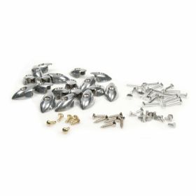 Set listelli pedana PASCOLI in alluminio e gomma argento/nero con accessori inclusi