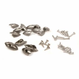 Listelli pedana PASCOLI in alluminio e gomma argento/nero con kit rivett