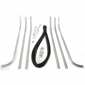 Set listelli pedana in alluminio e gomma argento/nero con accessori inclusi