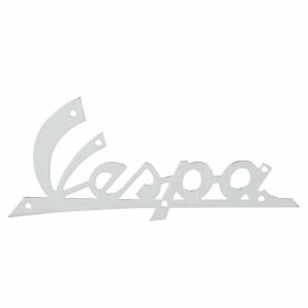 Chrommessing Frontplatte Vespa 106x45 mm 6 Nieten Montage