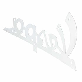 Chrommessing Frontplatte Vespa 106x45 mm 6 Nieten Montage