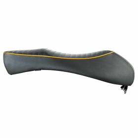 SIÈGE PIAGGIO Noir Matelassé avec Bord Orange et Verrou Inclus