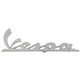 Targhetta Vespa Cofano sinistro PIAGGIO 150x50 mm cromo autoadesiva