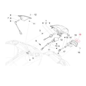 Coperchio PIAGGIO per Illuminazione targa