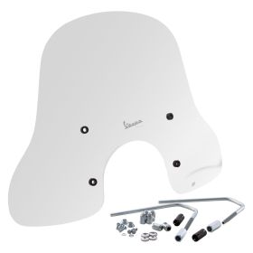 Parabrezza PIAGGIO 350x680 mm Chiaro Omologato e materiale di montaggio incluso