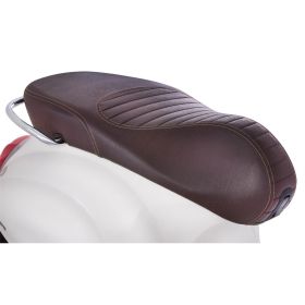 Siège matelassé marron foncé PIAGGIO sans verrou pour déverrouillage manuel