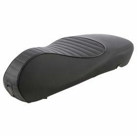 Siège PIAGGIO matelassé noir avec passepoil et libération automatique