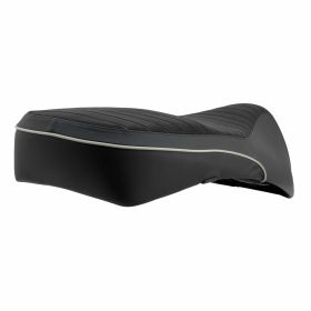 Siège PIAGGIO en noir matelassé avec passepoil blanc
