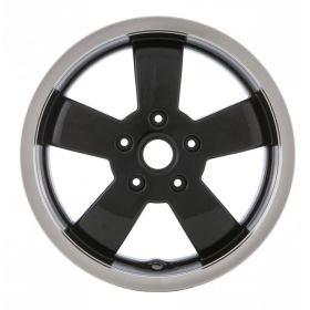 PIAGGIO Felge 12 Glänzend Schwarz mit Silberrand 5/86mm PCD
