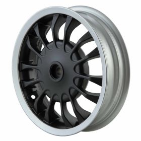PIAGGIO Felge 3.0x12 Trommelbremse glänzend schwarzes Aluminium 14 Speichen