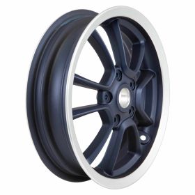 Dunkelblaue PIAGGIO-Felge mit silbernem Rand 12 Zoll aus Aluminium 5/86mm