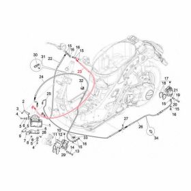 Tubo freno PIAGGIO posteriore per cilindro principale e ABS