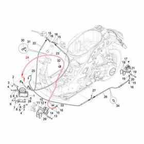 Tubo freno PIAGGIO anteriore ABS compatibile con pinza freno